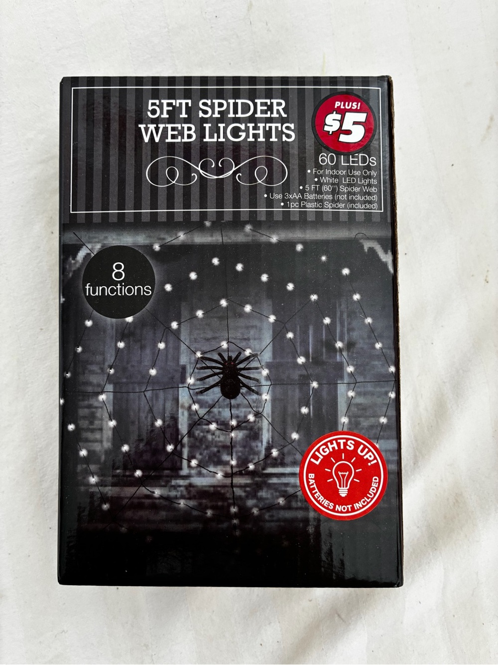 5 Ft. battery operated spider web